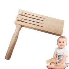Hölzerne Ratsche - Traditional Mexican Wooden Rattle Instrument with Rotating Function, Ideal for Kids and Music Lovers