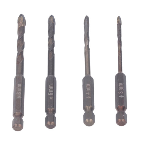 4PCS Set Masonry Drill Bit 3mm 4mm 5mm 6mm 1