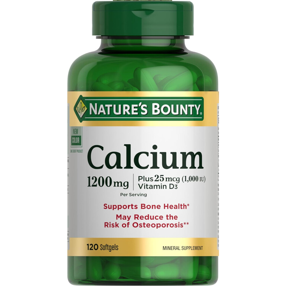 Nature's Bounty Calcium 1200 Mg With 1000 Iu Vitamin D3 120 Softgels