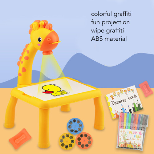 Kids Deer Drawing Projector 3-Level Adjustable Battery-Powered with Sound