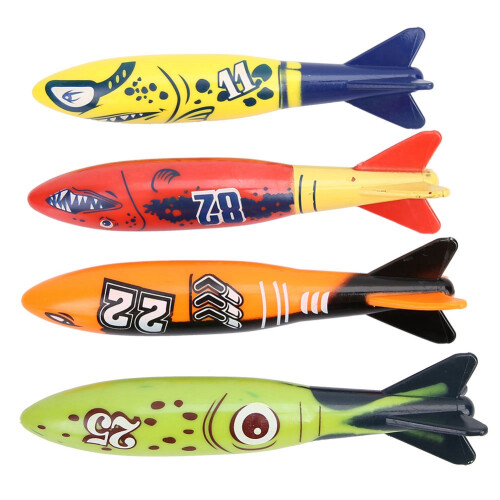 4 pezzi Razzo torpedo 13x3.5x2.5 cm Colore 1