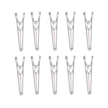 10 pezzi 8 cm clip sigillante in acciaio inossidabile, argento