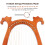 16 String Lyre Harp Elk Pattern Solid Wood String 10