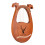 16 String Lyre Harp Elk Pattern Solid Wood String 8