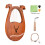 16 String Lyre Harp Elk Pattern Solid Wood String 4