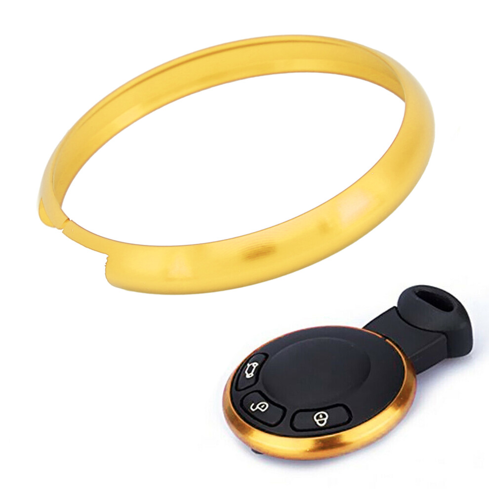 Stylish Aluminum Key Fob Ring For Mini R55-R60 Fade-Resistant Finish Gold 4951340515586