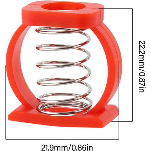 Improved 2-Pack Spring Hinge Clamp with Spring Grip Handle and Secure Buckles for Stable Driving Experience Red 2