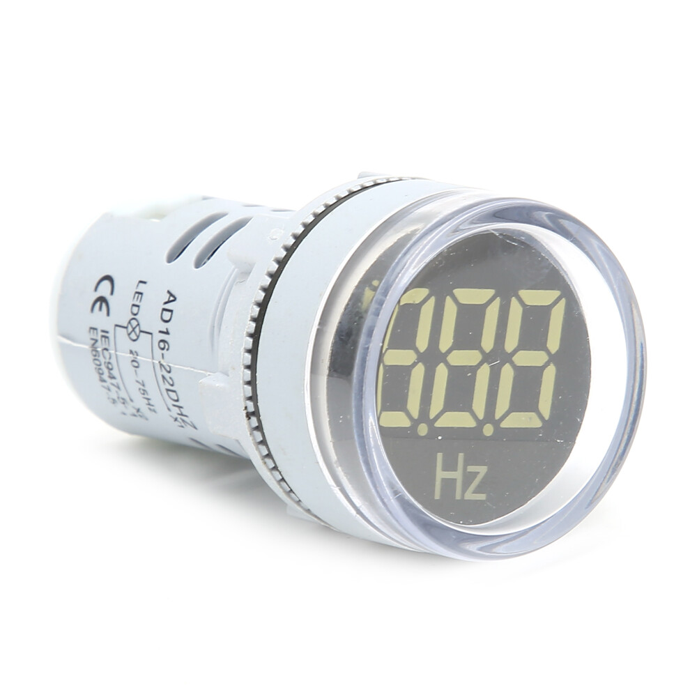 Ad16-22Dhz Frequency Meter 20~75Hz Frequency Indicator Light Panel Monitor White 4041340518455
