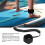 Black Ankle Leash for Paddle Board Safety Surfing Rope 10ft for Flatwater Use 4