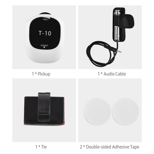 Piezo Pickup Universal No Drilling Self-adhesive