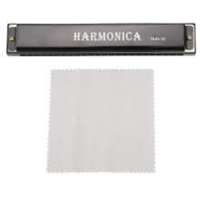24-Loch-Zahnrharmonika für Anfänger Kunststoff-Harmonika Wind-Musikinstrument für Bühnenaufführungen