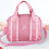 Borsa a spalla singola con zip Tote Rosa-XL 30*12*22cm 8