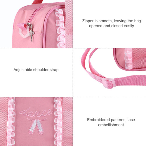 Borsa a spalla singola con zip Tote Rosa-XL 30*12*22cm 2