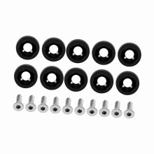 10 pezzi Alluminio + acciaio inossidabile M6 Anodizzato Bullone a testa svasata Rondelle Guarnizione