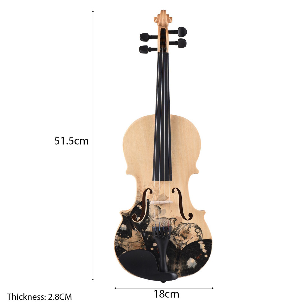 1/2 Acoustic Violin Basswood Topboard Side Back
