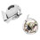 2 pezzi clacson auto 510 Hz 115 dB argento 12V 30W 7