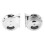 2 pezzi clacson auto 510 Hz 115 dB argento 12V 30W 2