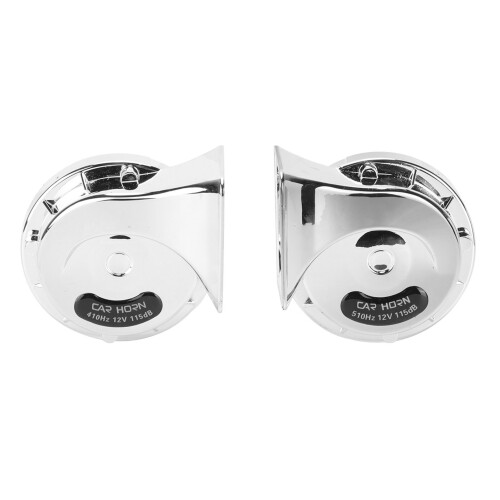 2 pezzi clacson auto 510 Hz 115 dB argento 12V 30W 1