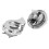 2 pezzi clacson auto 510 Hz 115 dB argento 12V 30W 5