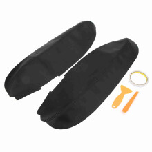 2pcs Black Artificial Leather Front Door Armrest Cover Replacement for Acura RL 2005-2012