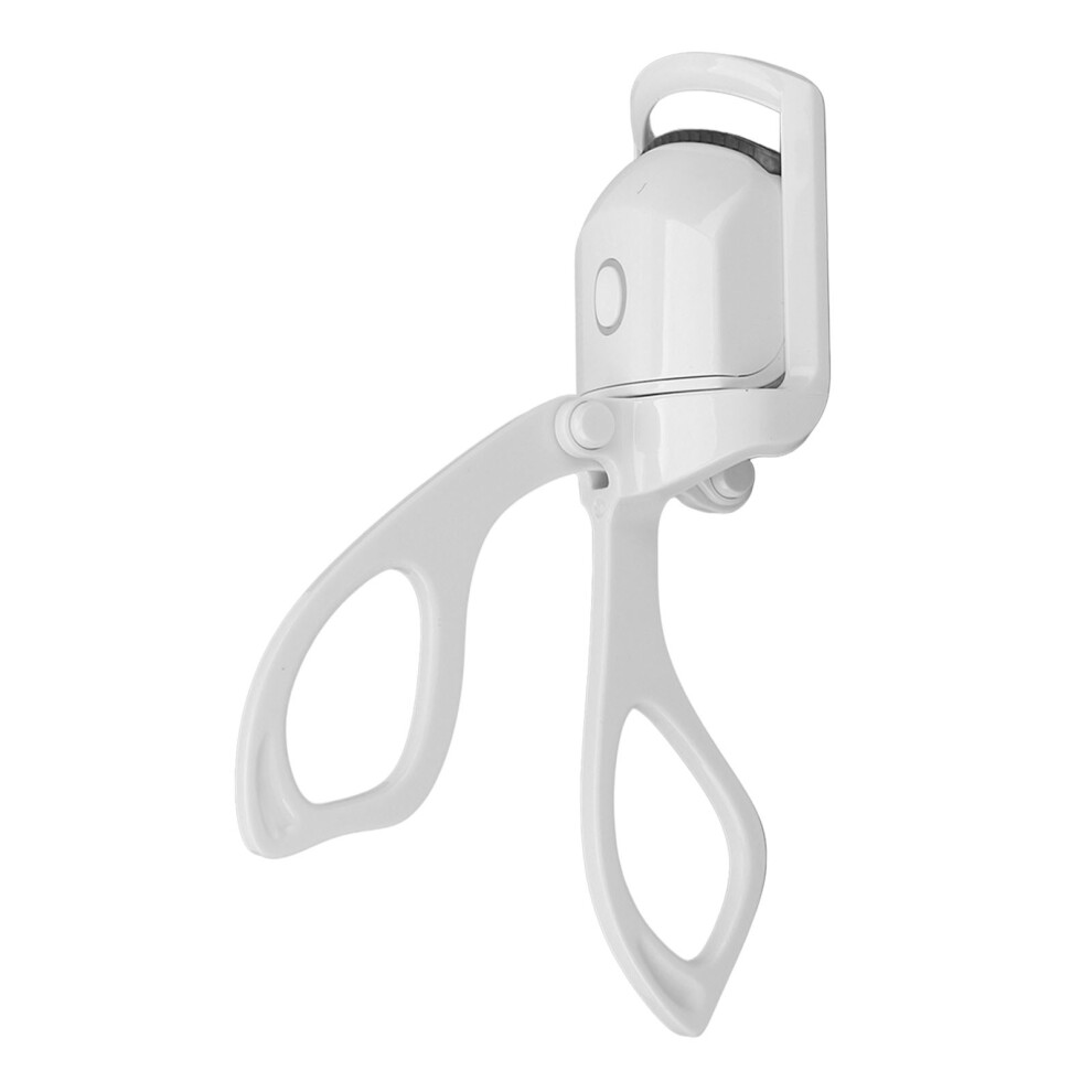 White Usb Chargeable Heated Eyelash Curler, 230Mah, Portable