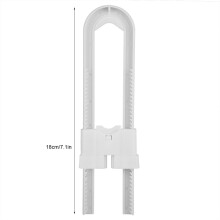 Serratura a forma di U per cassetto dell'armadio Bianco 18x4.5x0.5 cm 25 g