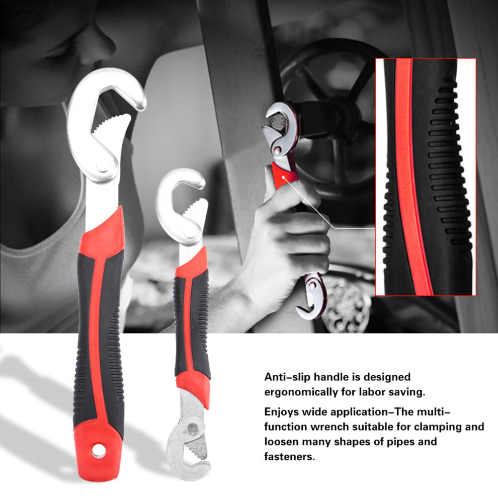 2 Pcs Double Head Multi-Function Magic Wrench Set Universal Spanner 7661340525986