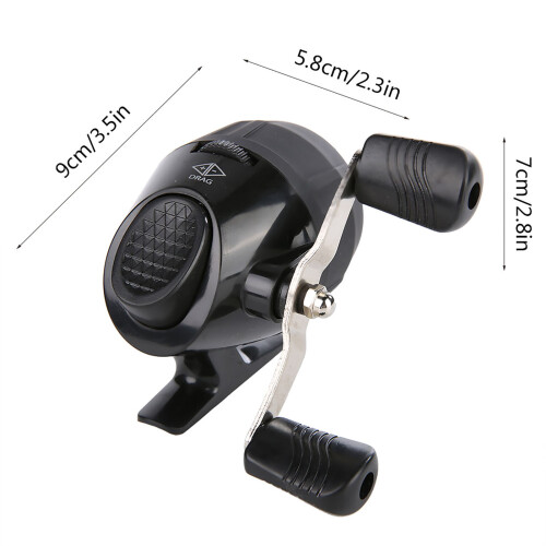 Mulinello spincast, modello Diametro 5,8 cm, Lunghezza 9 cm, Nero 2