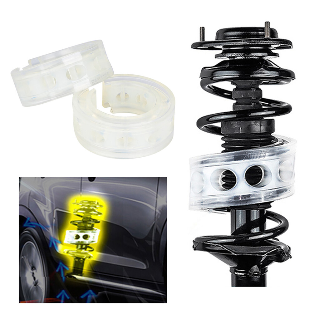 2Pc Transparent Car Shock Absorber Buffer Spring Bumper Cushion Type D 5071340528702