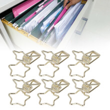 100 piezas de clips de sujeción en forma de estrella - metal dorado pequeño