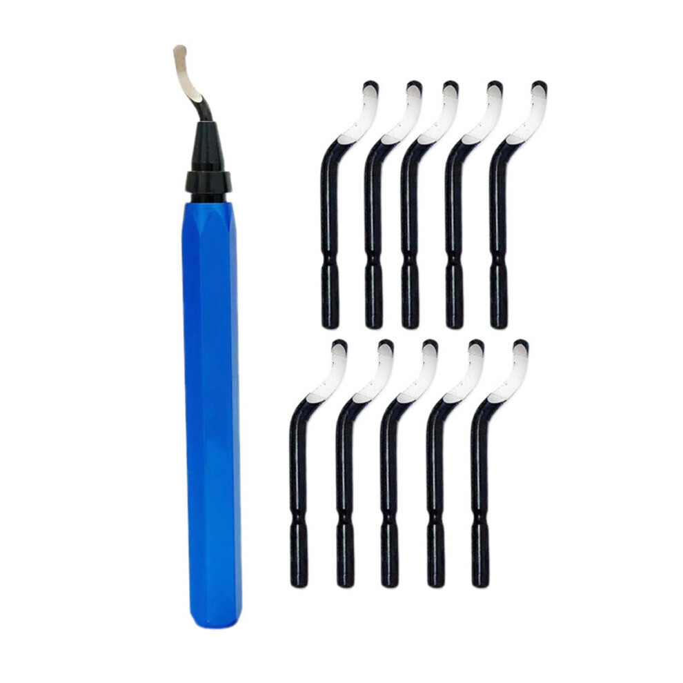 Deburring Tool With Steel Swivel Joints For Metal, Resin, Pvc, Copper Edges, Plumbing, 3D Printing, Blue 6482260622897