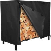 Firewood Rack Cover Waterproof Oxford Cloth, Thickened Outdoor Fireplace Shelf Cover 244x61x107 cm