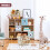 GEEZY GEEZY Stacking Storage Baskets Set 4 Open Front Kitchen, Fruits, Veg, Snack Organiser 7