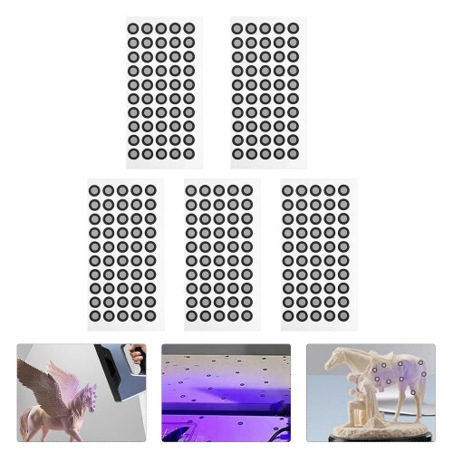 3D Scan Markers for 3D Scanners - Reflective Dot Reference Points for Accurate Positioning - 10 Sheets Film Scanner Accessories 2