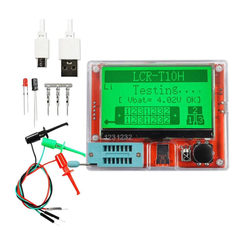 Transistor Tester Lcr T10h Portable Graphic Lcd Display 3.7V Npn Mosfet Meter For Inductance Diode Capacitance Resistance 6947110095042