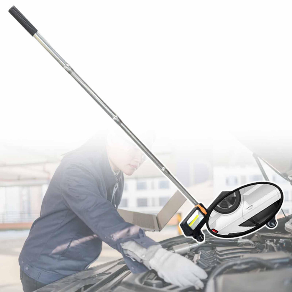 Portable Led Under-Vehicle Inspection Mirror With Telescopic Handle For Roofs And Underground Use, 360-Degree Rotation 6947110095141