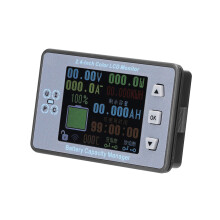 Wireless 2.4" LCD Voltage Ammeter Battery Power Monitor 0.4-300A