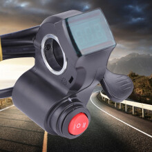 Acceleratore a pollice nero per manubrio, a 3 velocità, 12V-99V