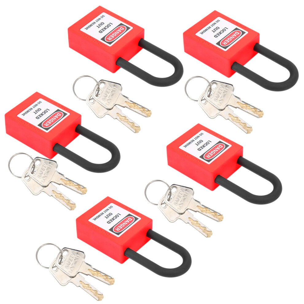 Compact 38Mm Red Nylon Padlocks Thermal Resistant For Safety Lockout 8771340539711