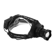 Lampada frontale ricaricabile 3x18650 1000lm, 11x7.8x5 cm