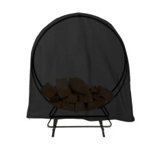 Firewood Rack Cover Outdoor Tarpaulin Oxford Polyester Durable Black Firewood Storage Cover for Sun and Snow Protection