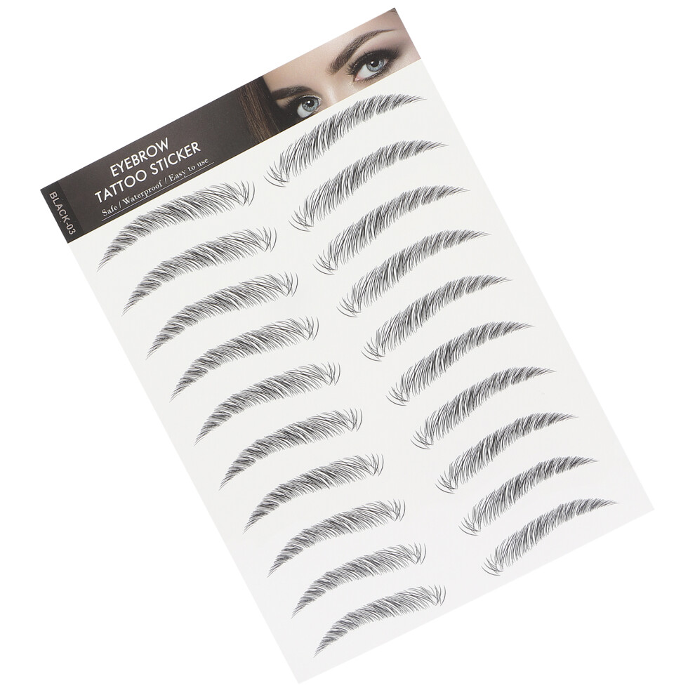 Black Variety Of Shapes -03 Eyebrow Stickers For Makeup Lightweight