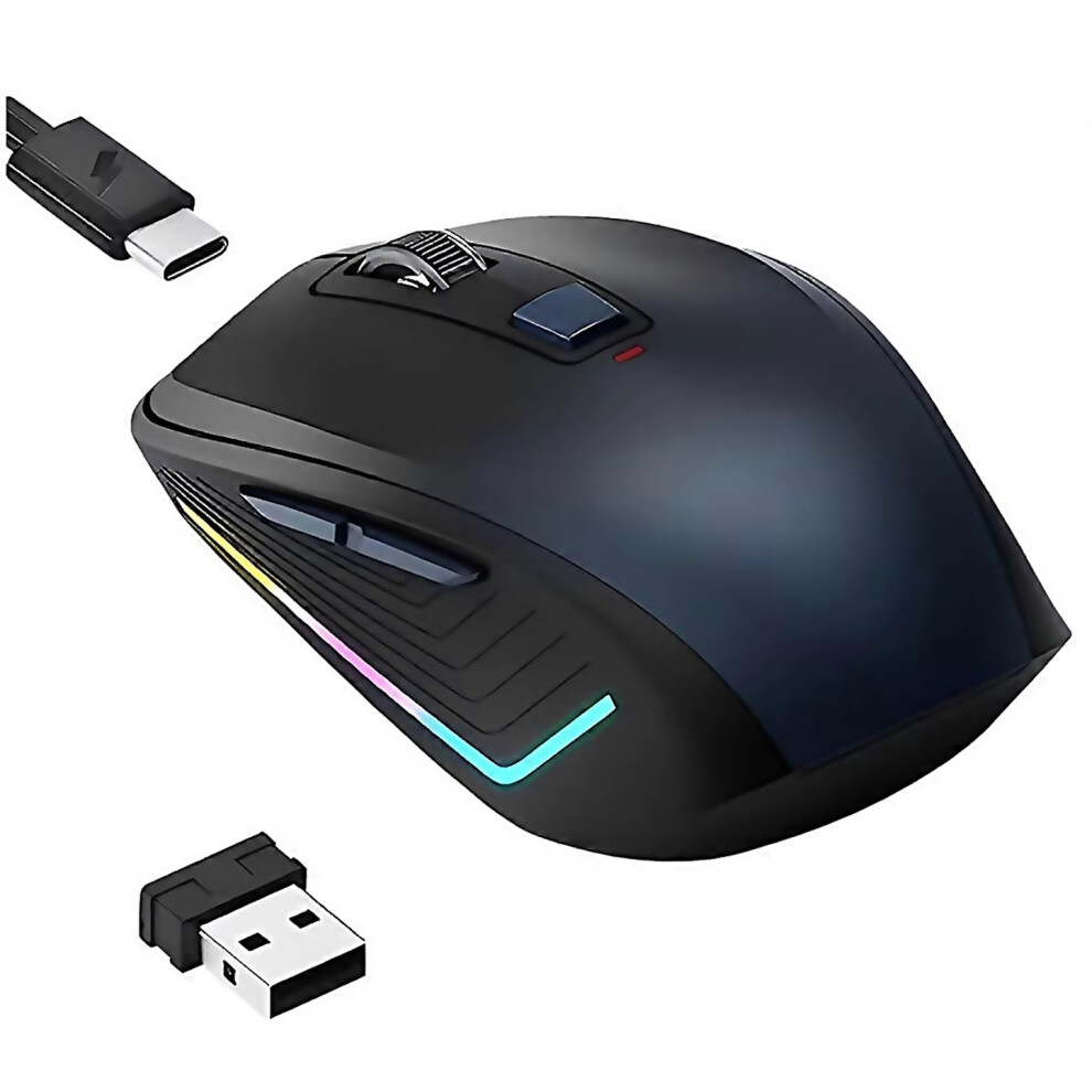 Black For Wireless Mouse Computer Mouse With Rgb Backlit