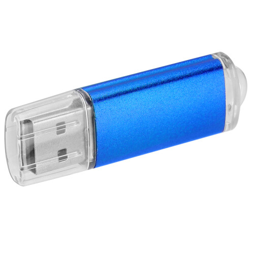 Pen drive da 64 GB USB 2.0 con cover trasparente blu