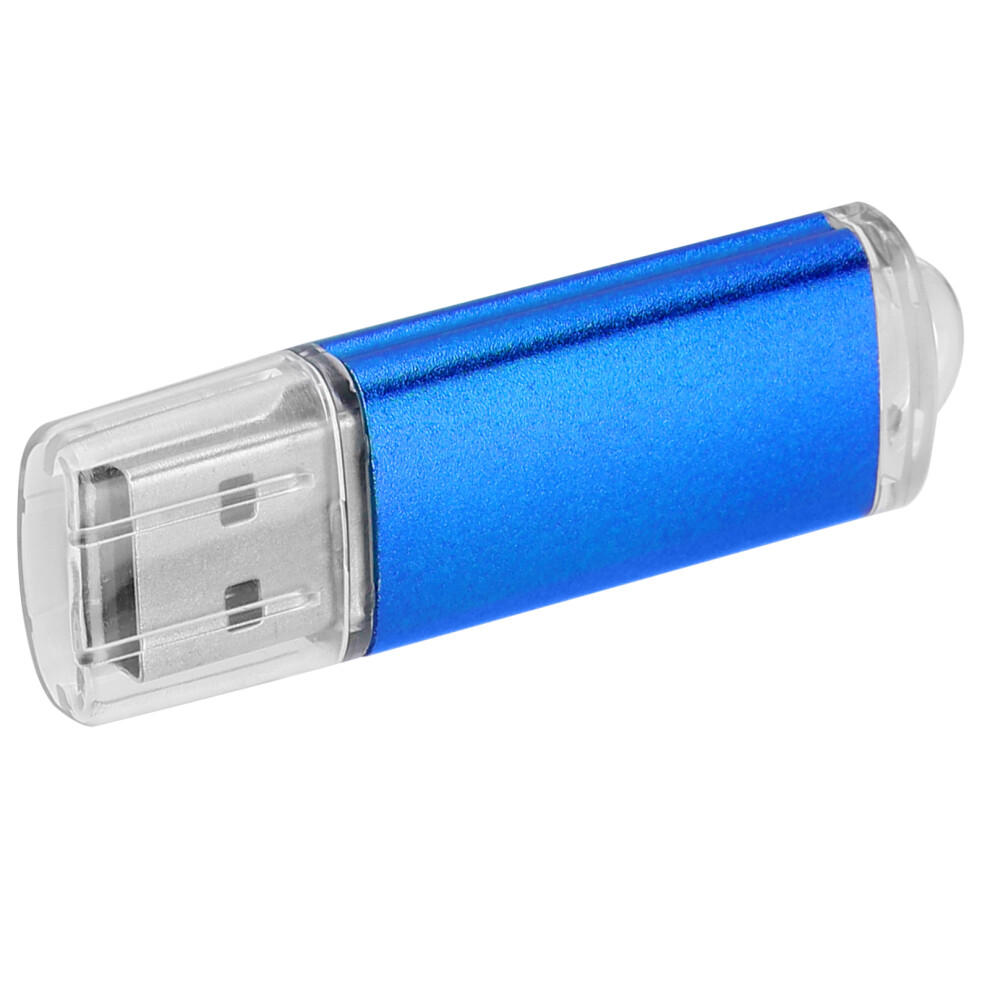 64Gb Usb 2.0 Flash Drive With Transparent Cover For Pcs And Tablets Blue 8771340546917