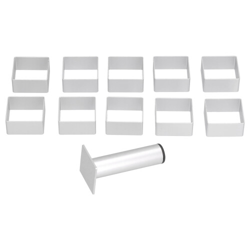 Set di stampi per mooncake Quadratique, 206 g, Argento 1