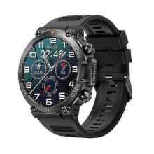 (black) Military Smart Watch for Men (Answer /Make Call) Rugged Heart Rate Fitness Tracker