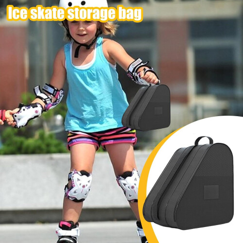 Inline Skate Bag with Adjustable Shoulder Strap, Breathable Storage for Roller Skates, Multifunctional Figure Skating Backpack, Black 1