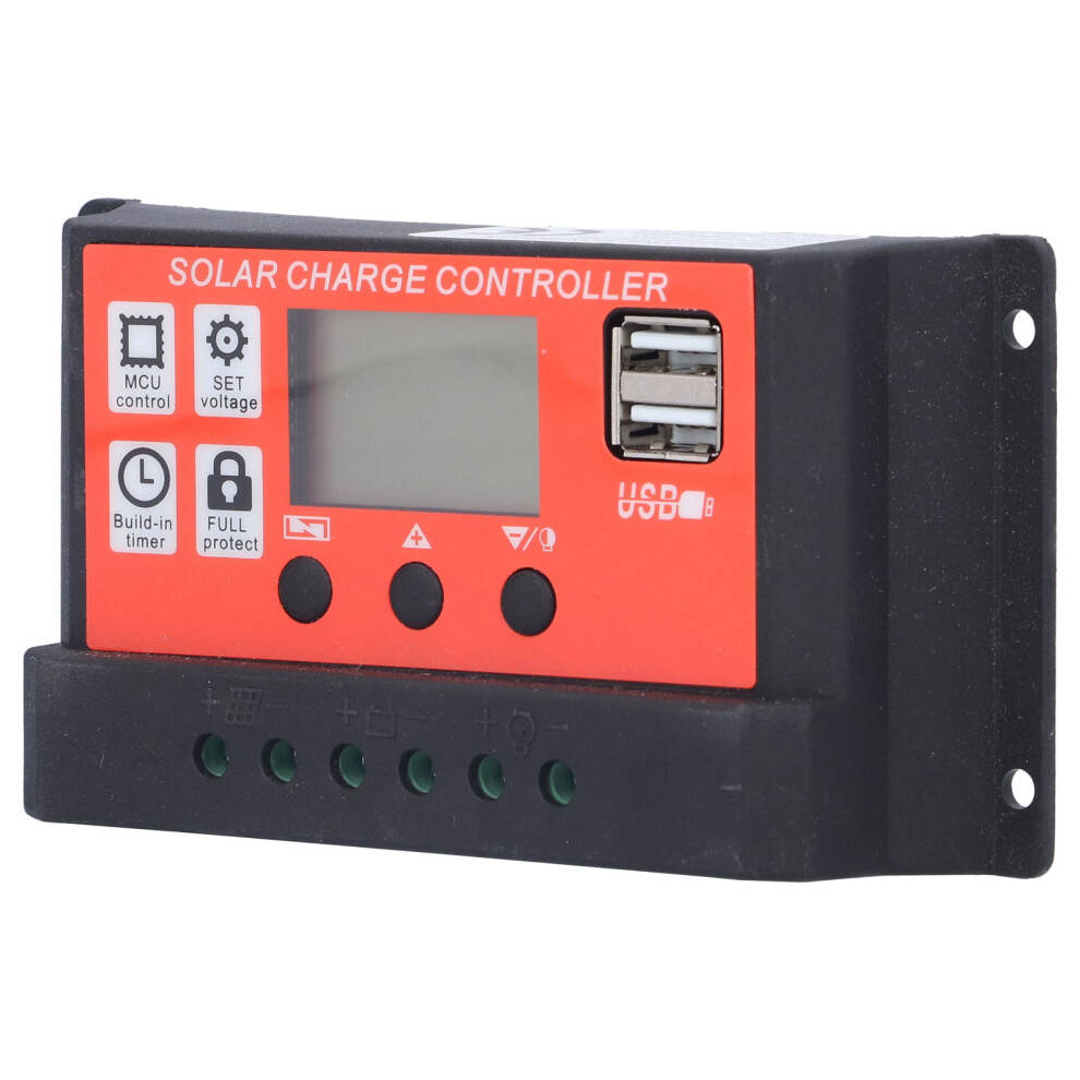 40A 12V 24V Pwm Solar Charge Controller 6 Stage Battery Regulator With Lcd 5001340548639