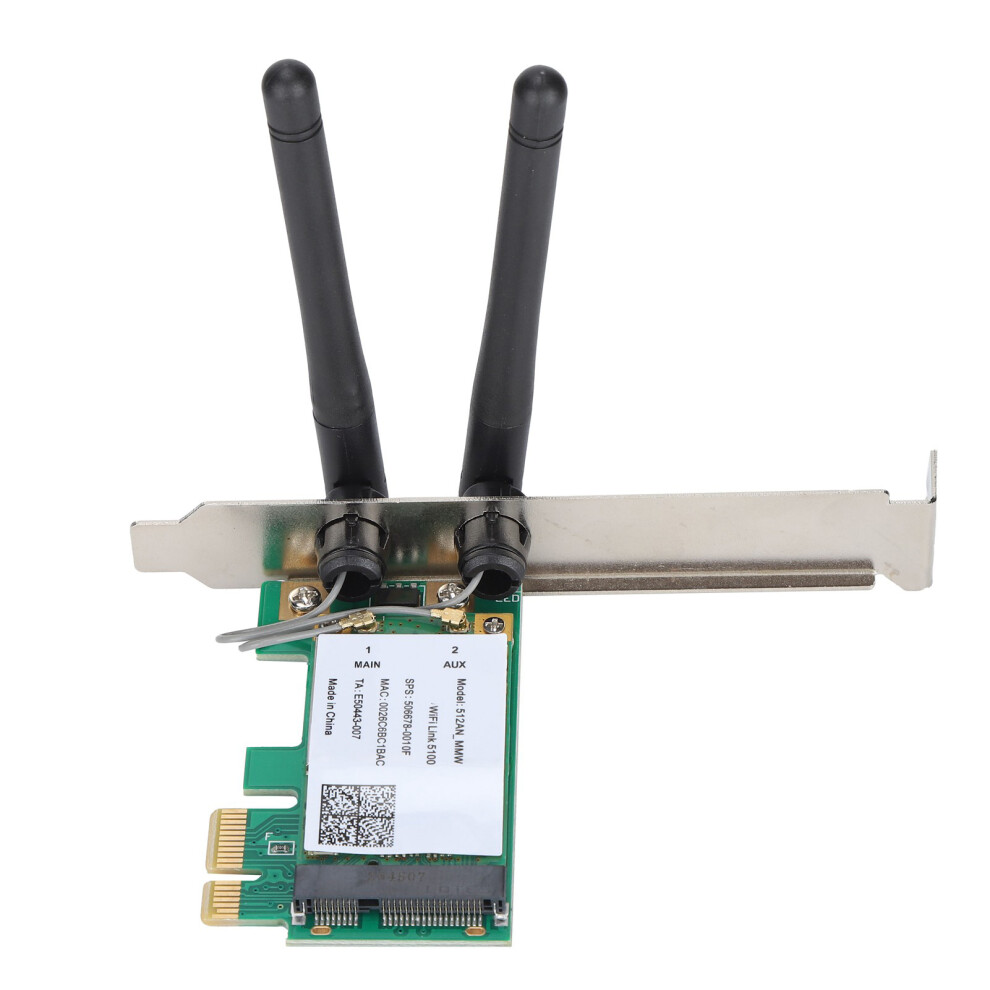 Dualband Wifi Adapter Pcie 300Mbps 2.4/5Ghz Signal Stable Green 8301340548699